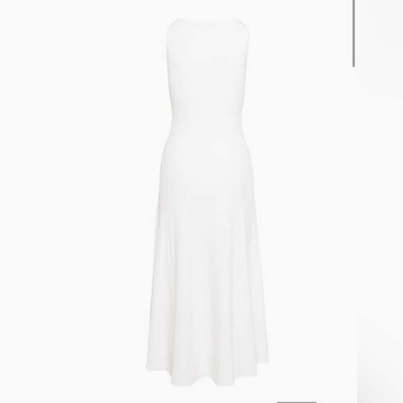 NWT Aritzia Babaton Establish Dress Boat Neck in White Size Medium - Picture 8 of 15